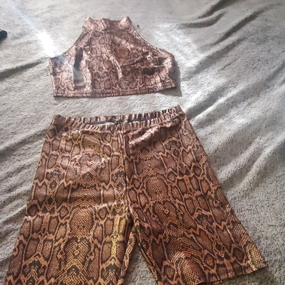 Python Print Bike Short And Python Top - image 1